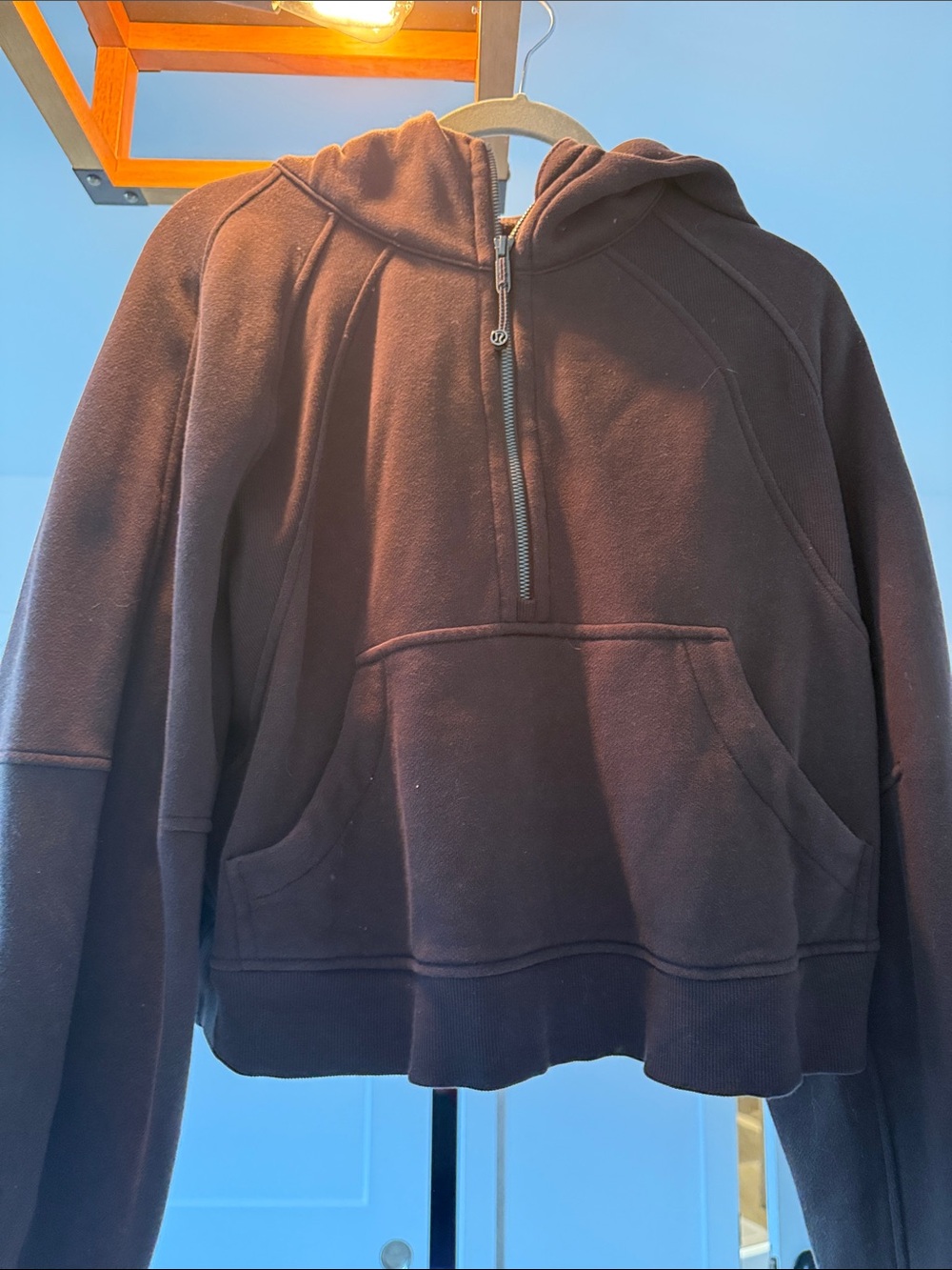 lululemon athletica Women's Brown Half-Zip Hoodie